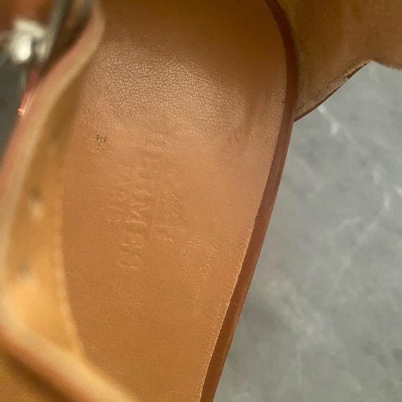 Vintage Hermès H-Strap Leather Heeled Sandals Size 39 – Authentic - Picture 5 of 7